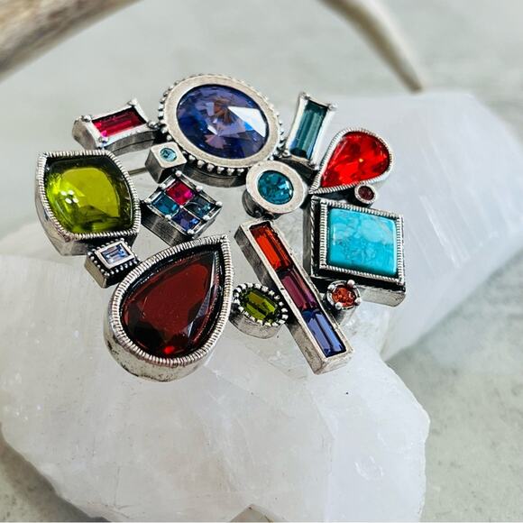 Patricia Locke 2012 Synthesis Crystal Brooch - Picture 6 of 16